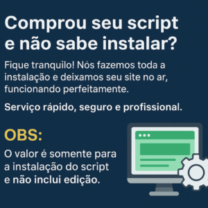INSTALAÇÃO DE SCRIPTS