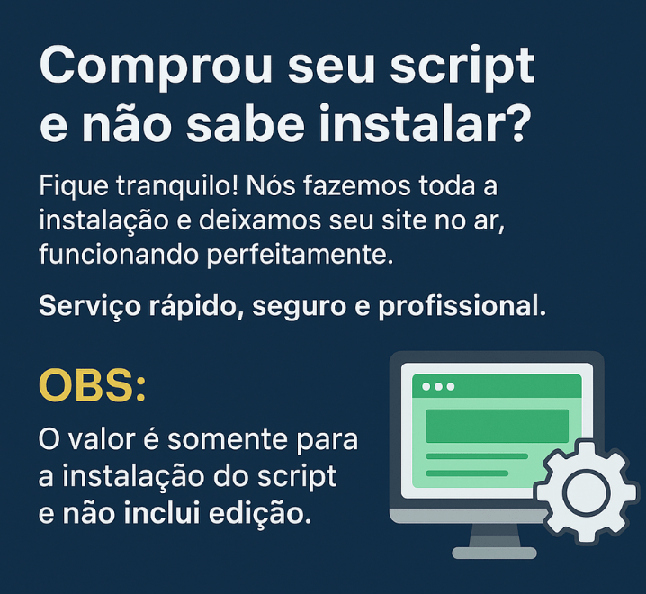INSTALAÇÃO DE SCRIPTS