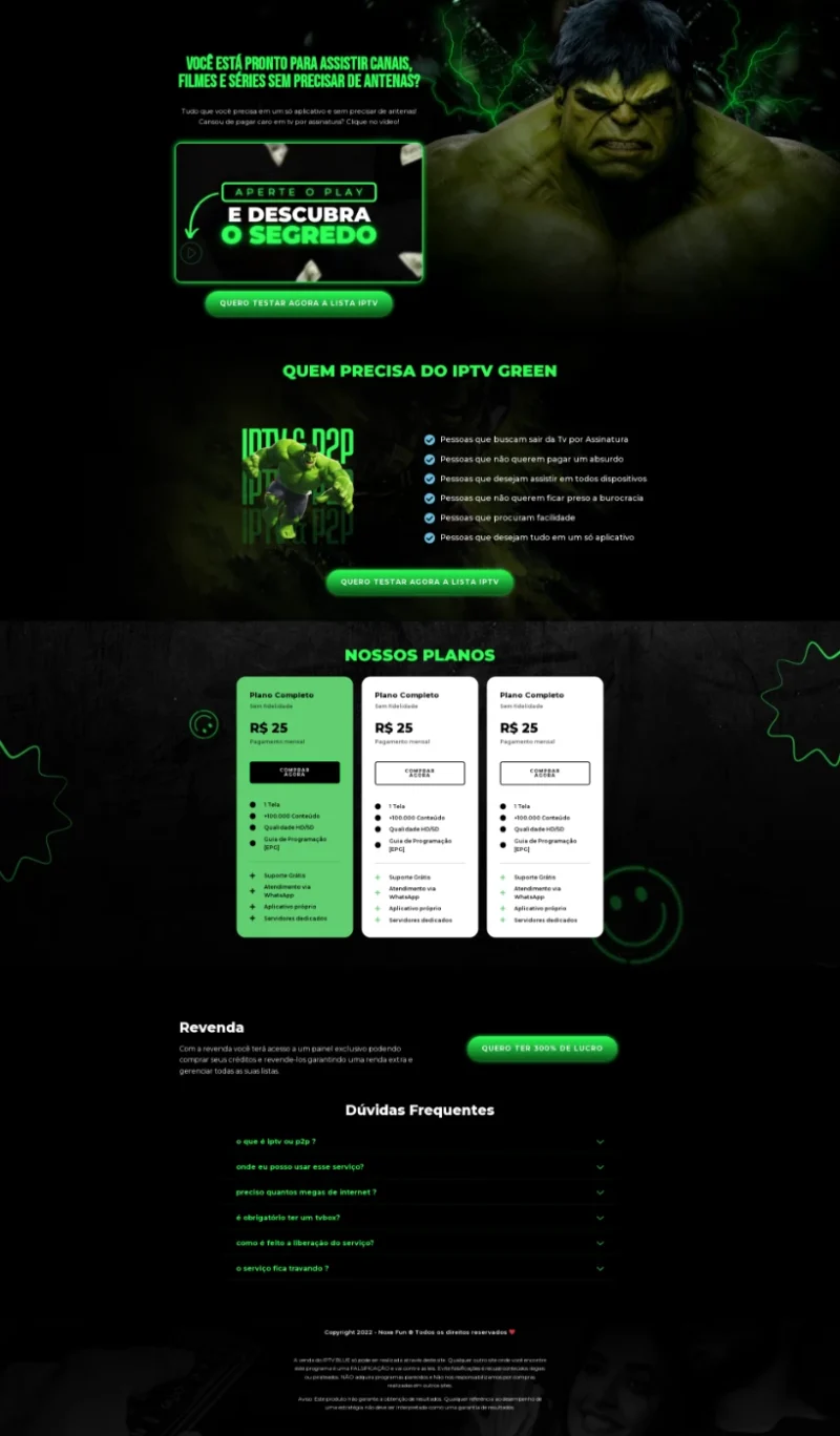 landing pages para sites de iptv + elementor 2024 - Image 8