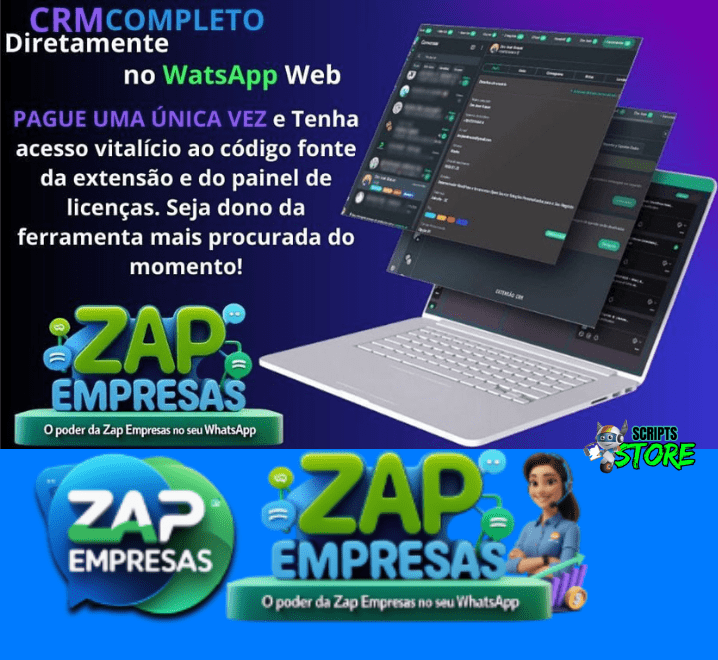 CÓDIGO FONTE DA EXTENSÃO WHATSAPP + CÓDIGO FONTE DO PAINEL DE LICENÇAS