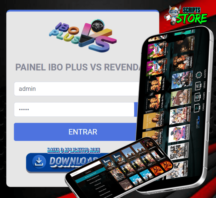 SCRIPT IBO PLUS V3.8 COM 9 TEMAS +REVENDA E TESTE AUTOMÁTICO E TROCA DNS EM MASSA