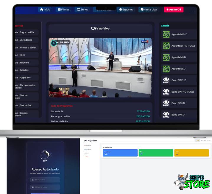 Lançamento Web Player 2025 Com Painel
