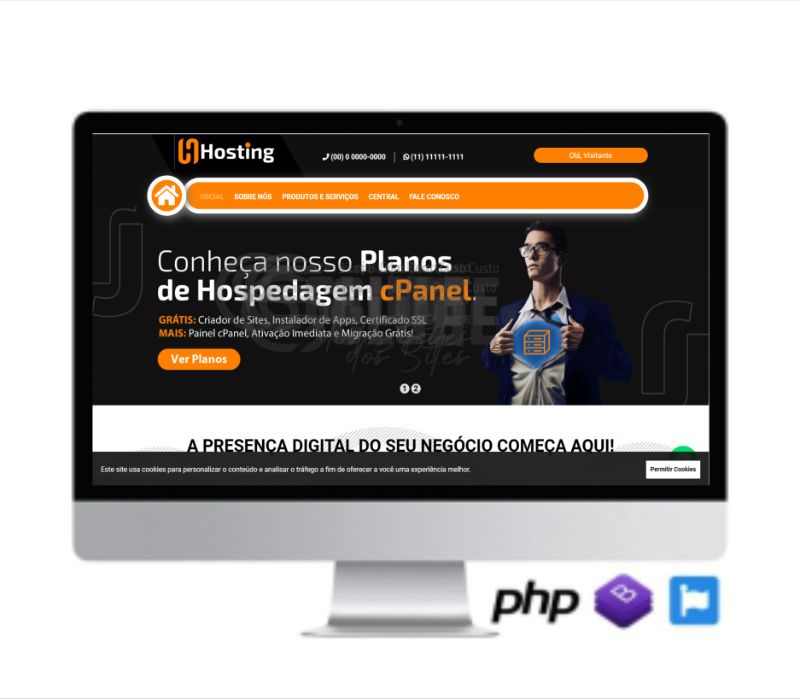 SITE PRONTO PARA PROVEDOR DE HOSPEDAGEM EM PHP-8002